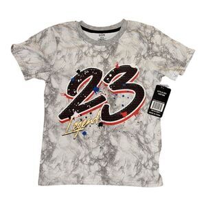 Kids '23 Legend' Marble Print Tee - Gray size 8/10